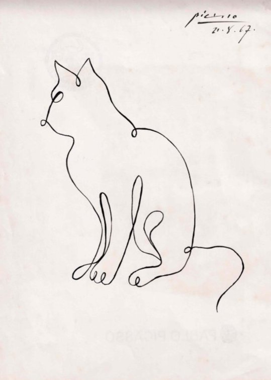 Picasso Original Pen And Ink Study of a Cat 1967 (1 of 2)