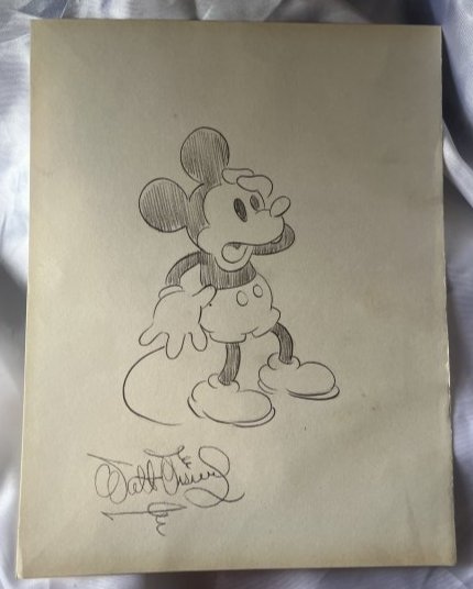 Mickey Mouse drawing by Walt Disney (1 of 1)