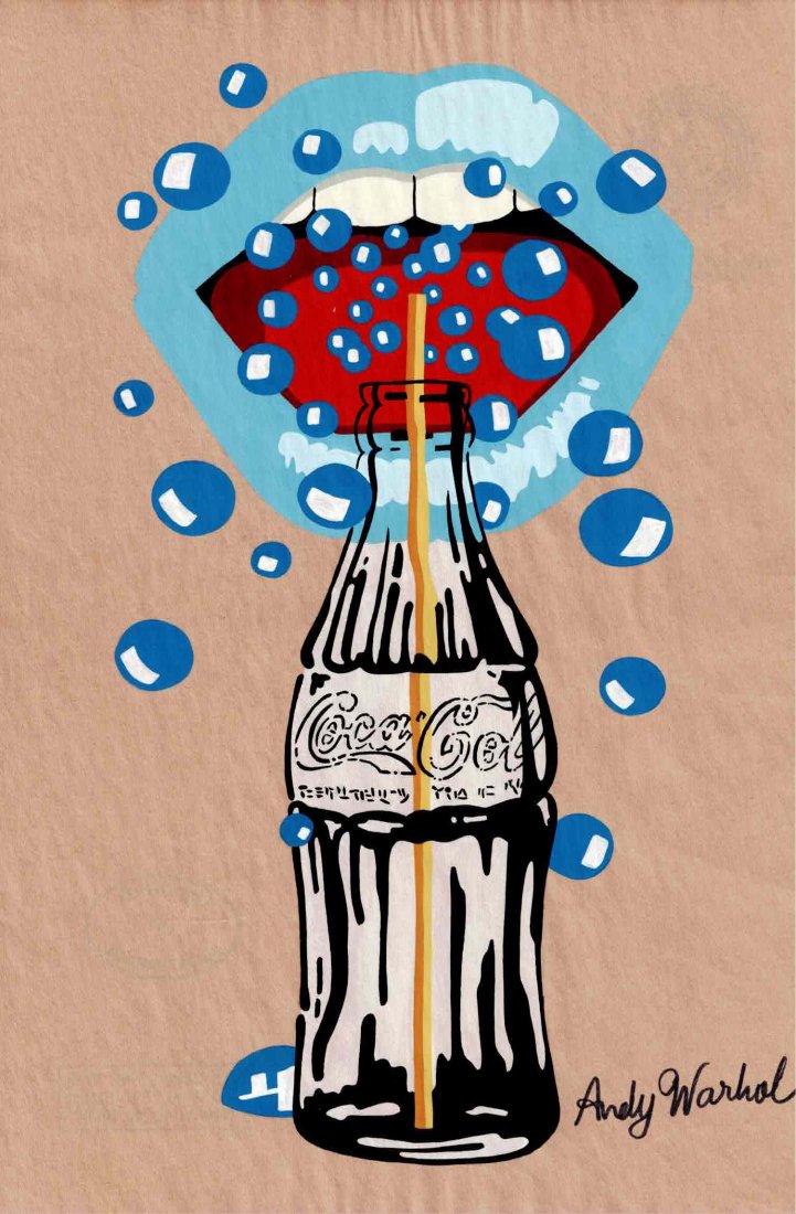 Andy Warhol Coca ~ Cola Hot Lips Original Painting (1 of 2)