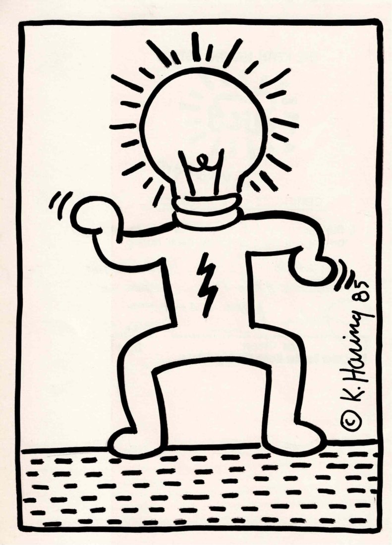 Keith Haring Original drawing & Certified (1 of 2)