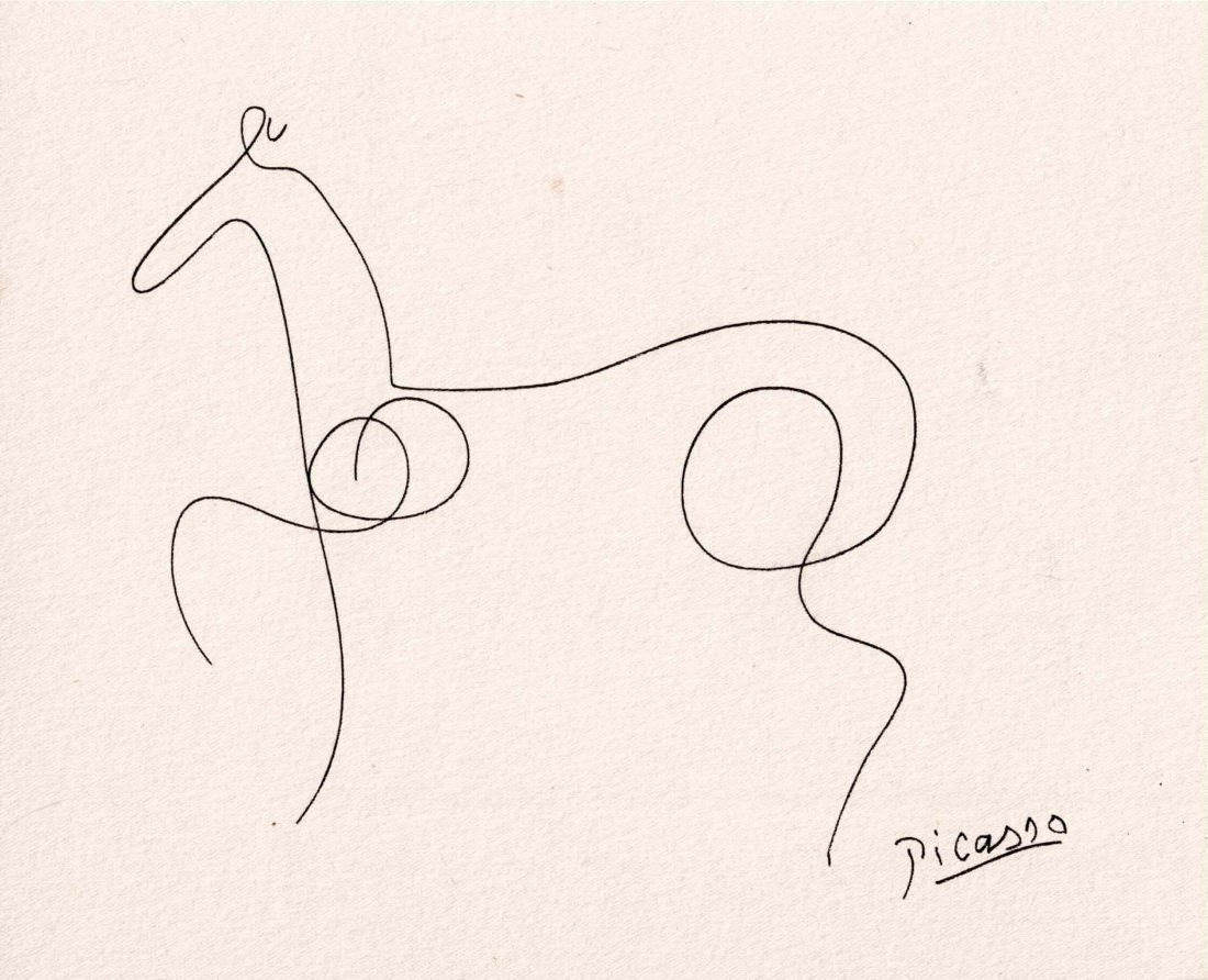 Picasso original line drawing of a Horse (1 of 1)