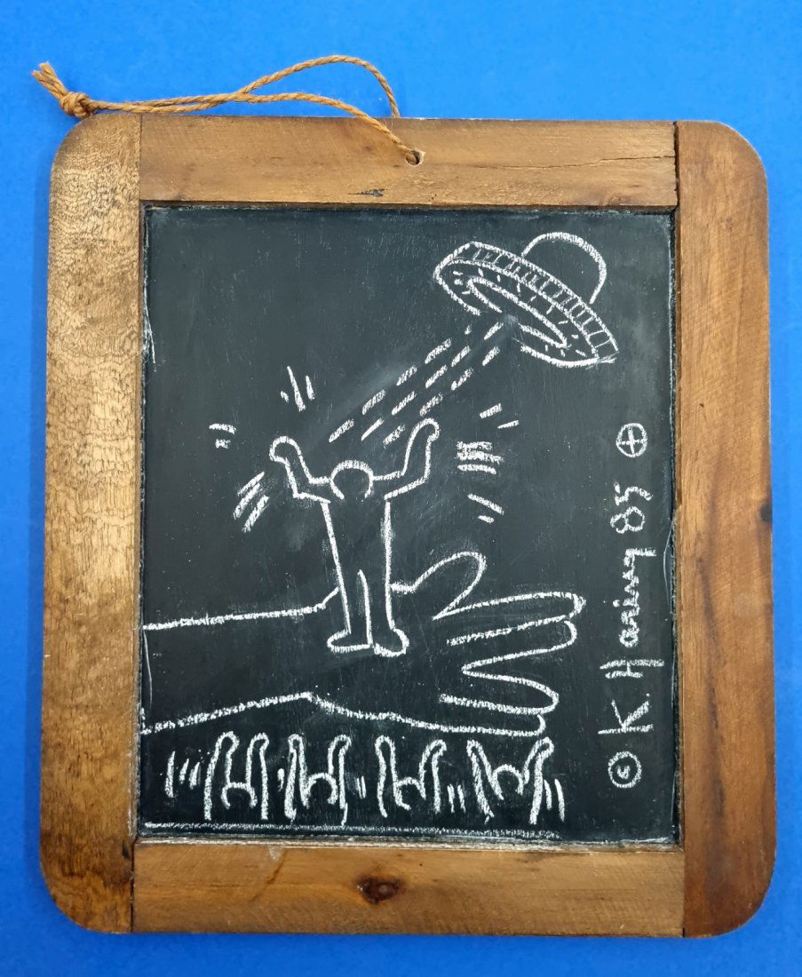 Keith Haring Blackboard drawing & Letter (1 of 3)