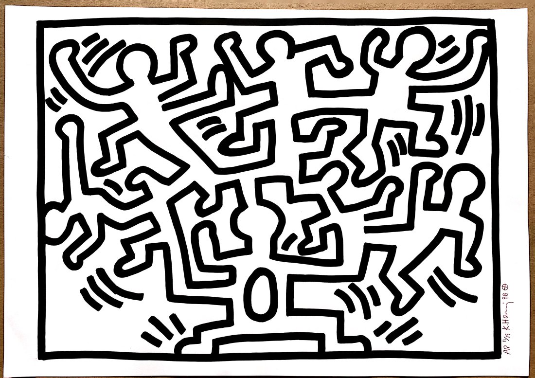 Keith Haring original Artist Proof Screen print larger (1 of 3)