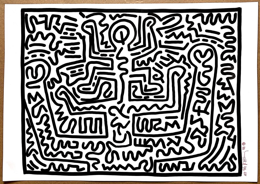 Keith Haring original Artist Proof Screen print larger (1 of 3)
