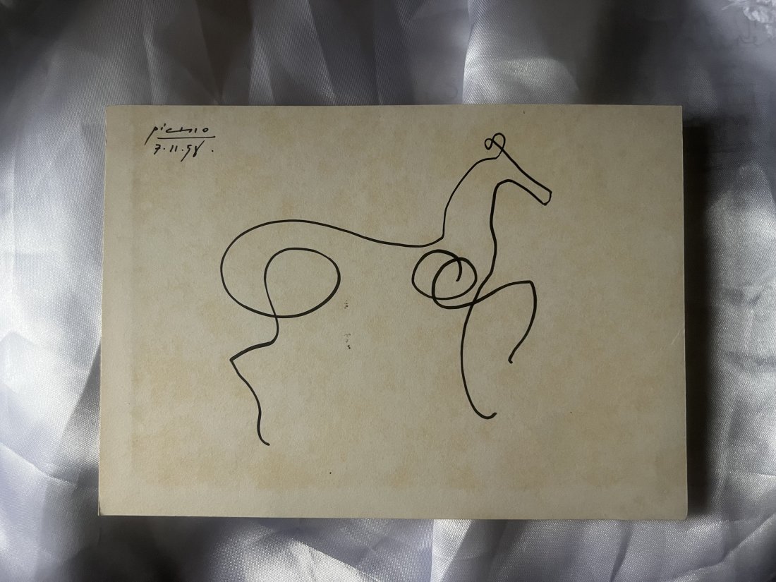 Pablo Picasso line drawing of a horse 7.11.1958 (1 of 1)
