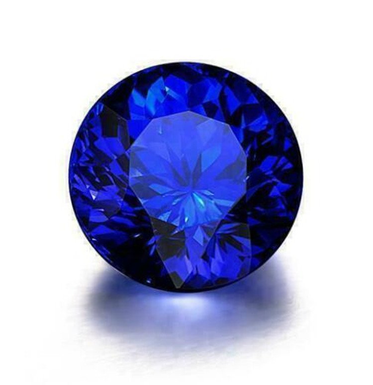 7.44ct Round SHAPE NATURAL AAAAA D-BLOCK VIOLET BLUE TANZANITE LOOSE GEMSTO: 7.44ct Round SHAPE NATURAL AAAAA D-BLOCK VIOLET BLUE TANZANITE LOOSE GEMSTO