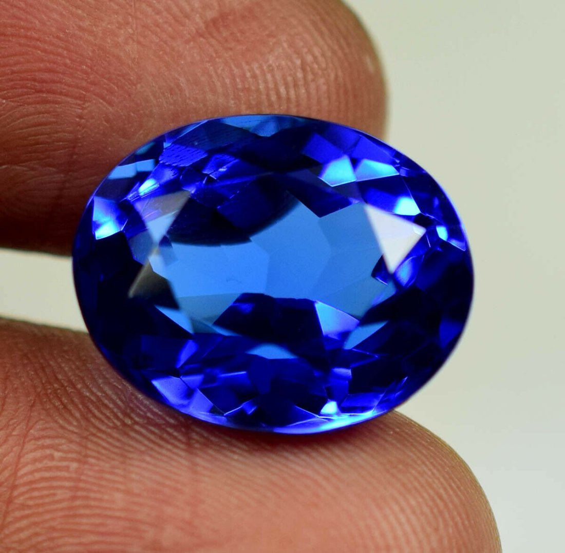 15.57ct Egg SHAPE NATURAL AAAAA D-BLOCK VIOLET BLUE TANZANITE LOOSE GEMSTO: 15.57ct Egg SHAPE NATURAL AAAAA D-BLOCK VIOLET BLUE TANZANITE LOOSE GEMSTO