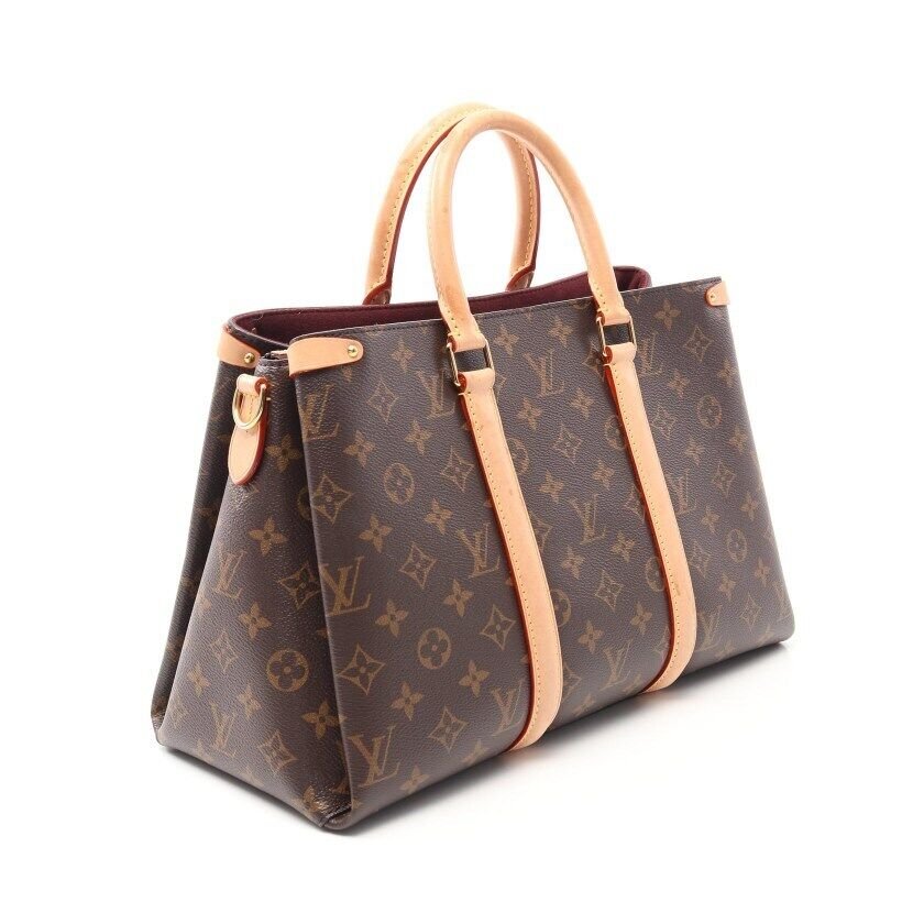 Louis Vuitton Suflo Mm Monogram Handbag Pvc Razor Brown 2Way M44816 _48436: Louis Vuitton Suflo Mm Monogram Handbag Pvc Razor Brown 2Way M44816 _48436Use traces slightly, it looks like a new one