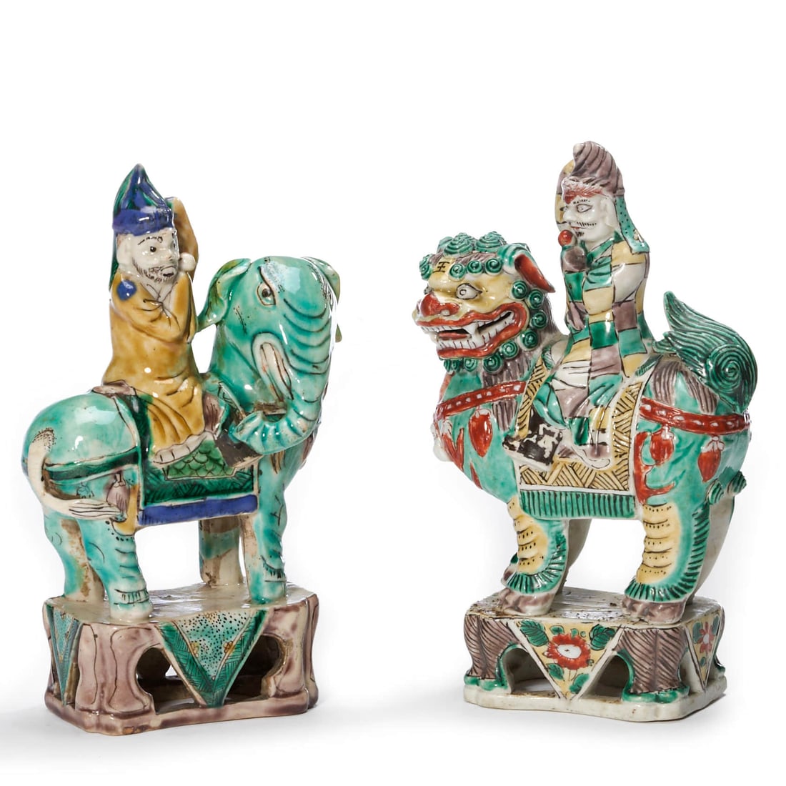A Small Pair Of Biscuit-Glazed Foreigners Riding Beasts (1 of 10)