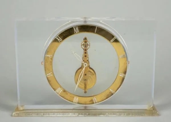 LeCoultre acrylic cased table clock (1 of 4)