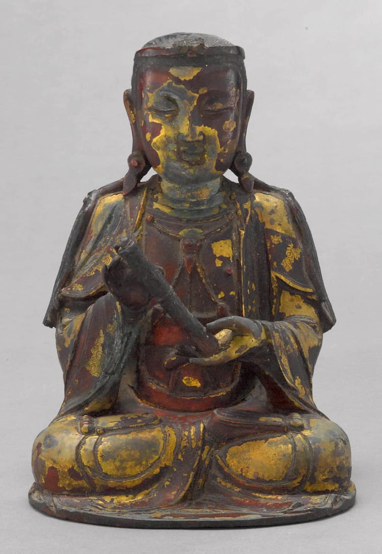 Copper lacquer gold figure of buddha (1 of 1)