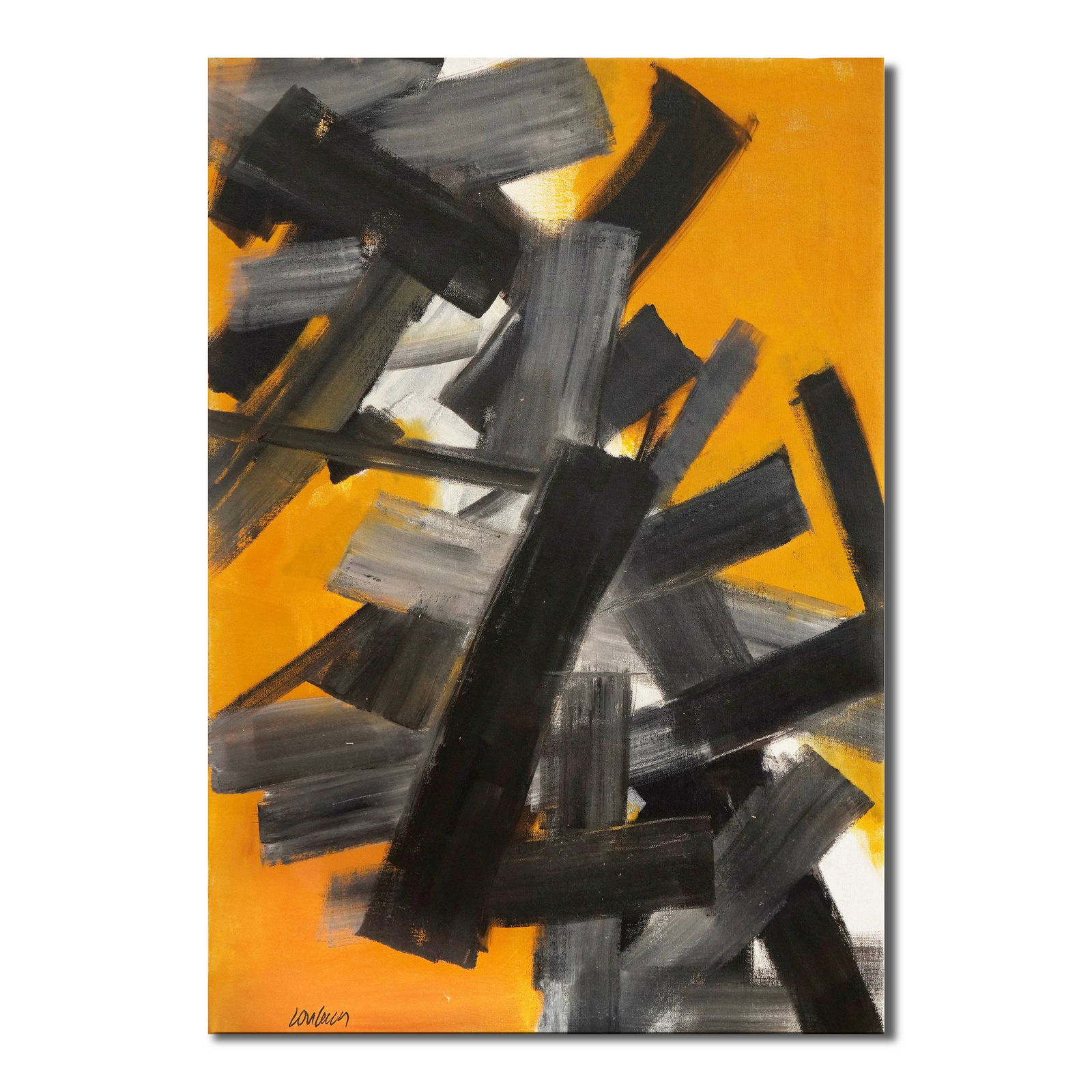 PIERRE SOULAGES (1919-2022), ATTRIBUTED TO, OIL ON CANVAS (1 of 3)