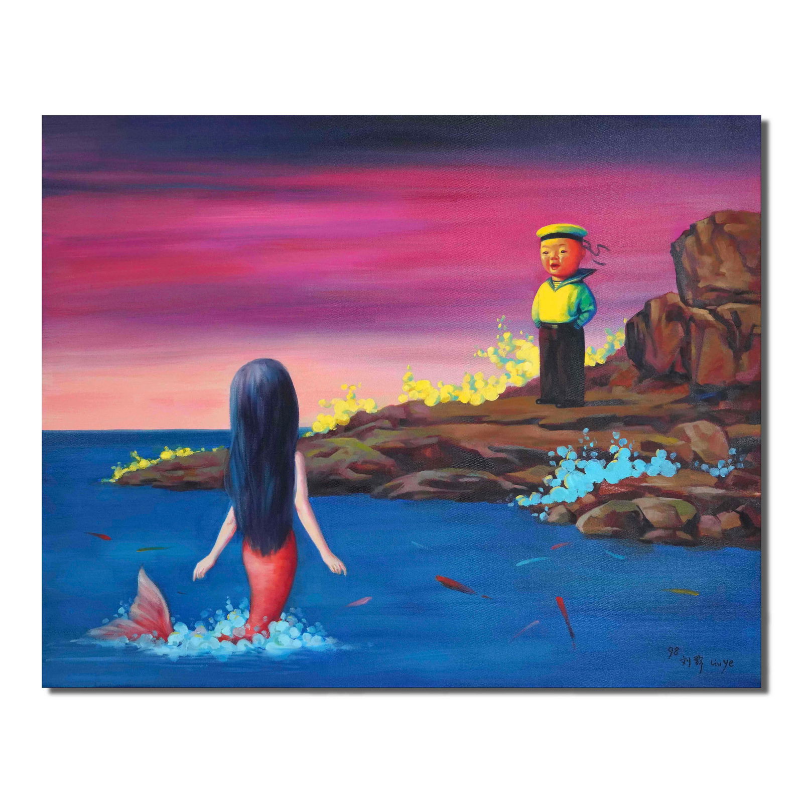 LIU YE (B.1964), ATTRIBUTED TO, ACRYLIC ON CANVAS (1 of 3)