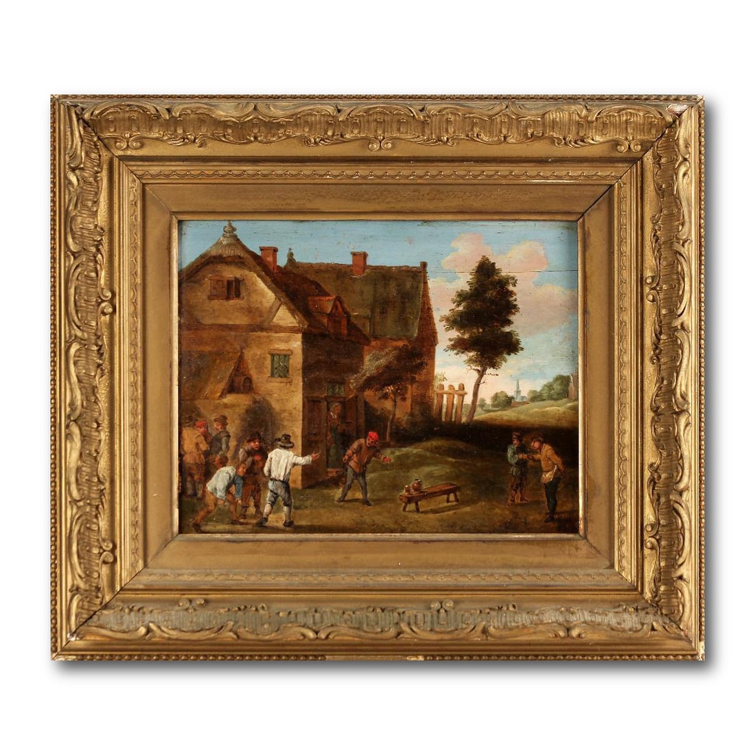 ANONYMOUS CONTINENTAL 18TH/19TH CENTURY OIL ON BOARD (1 of 2)