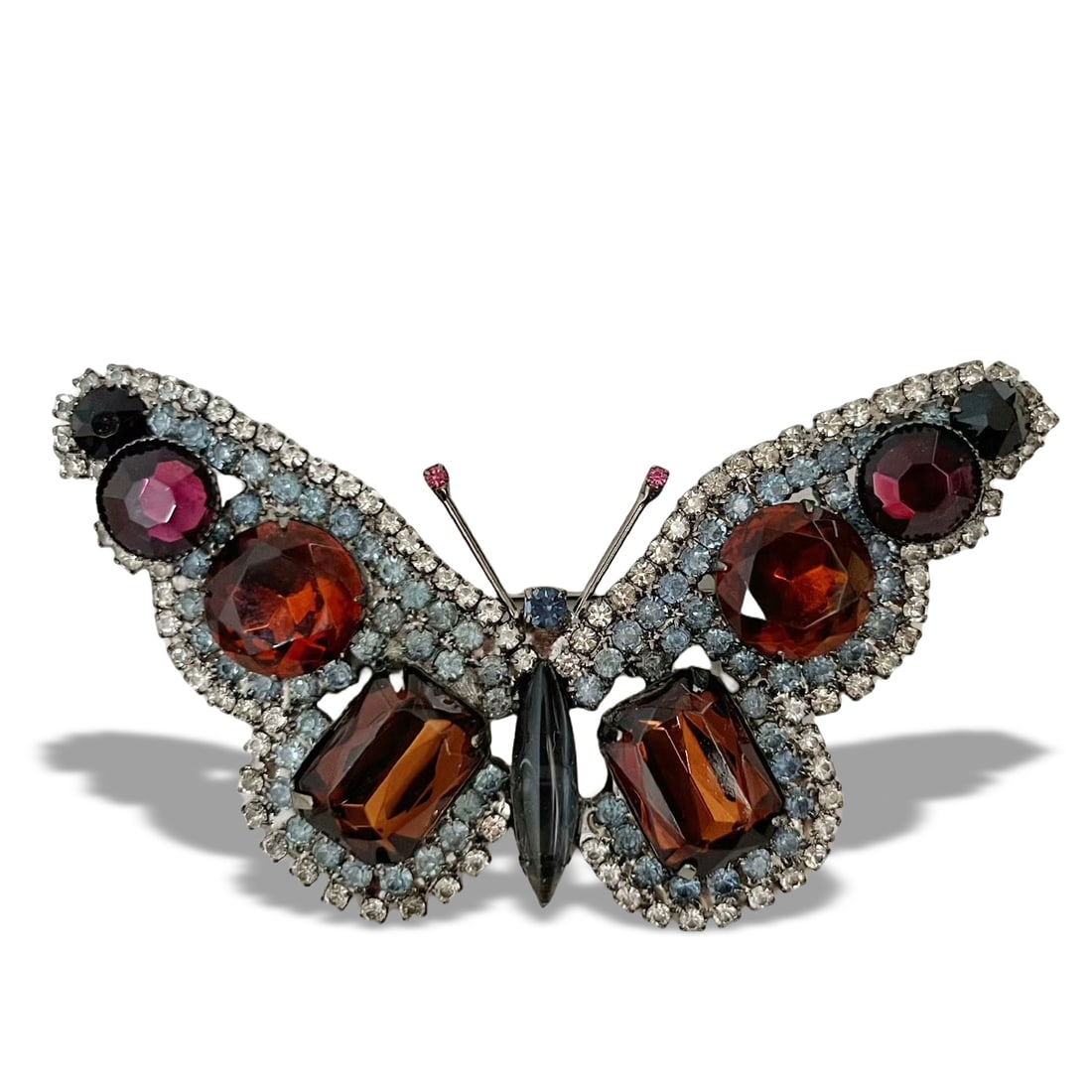KJL RHINESTONE CRYSTAL BUTTERFLY BROOCH (1 of 2)