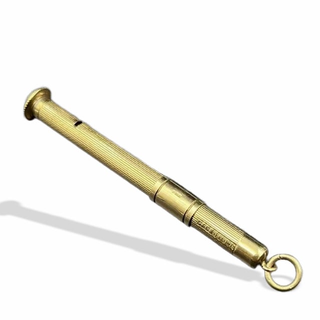 BRITISH 9K GOLD TOOTHPICK PENDANT: 4.5g, Length 5cm (2 inches)