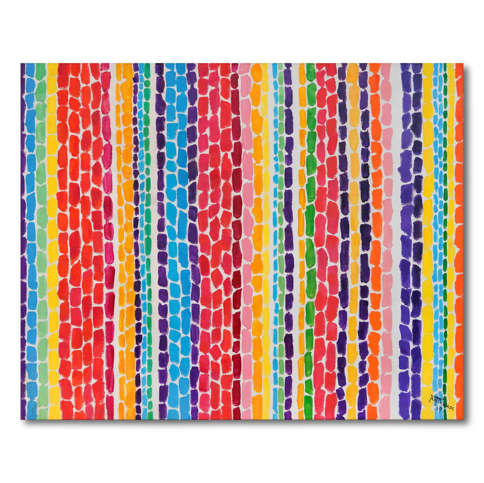 ALMA WOODSEY THOMAS (1891–1978) , ATTRIBUTED TO, ACRYLIC ON CANVAS: Signed (lower right and reverse) This painting comes with a COA issued by Artist Museums. Image Size: 100 cm x 80.5 cm (39 1/4 in x 31 5/8 in) All measurements are approximate. Alma Woodsey Thomas (18