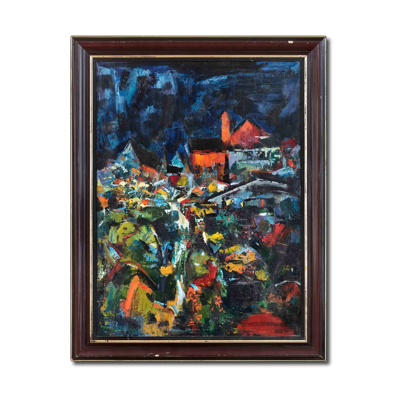 SAYED HAIDER RAZA (1922–2016), ATTRIBUTED TO, OIL ON CANVAS (1 of 3)