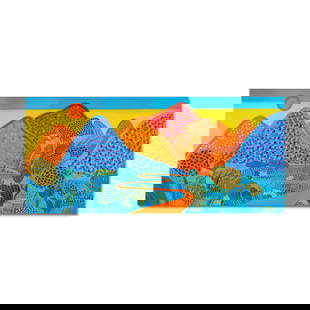 MATTHEW WONG (1984-2019), ATTRIBUTED TO, OIL ON CANVAS: Signed (reverse) Image Size: 120 x 54 cm (47 1/4 x 21 1/4 in) This painting comes with COA. Matthew Wong, born in 1984 in Toronto, Canada, raised in Hong Kong, and later returning to Canada, was a sel