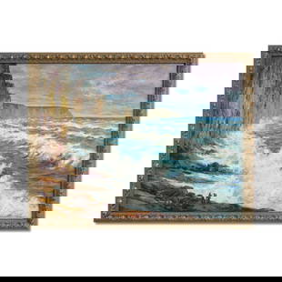 CLAUDE MONET (1840-1926), ATTRIBUTED TO, OIL ON CANVAS: Signed (lower right) Image Size (excluding frame): 93 x 71 cm (36 3/4 x 28 in) Framed dimensions: 102 x 80 cm (40 1/8 x 31 1/2 in) This painting comes with COA. Claude Monet, born in 1840 in Paris, Fr