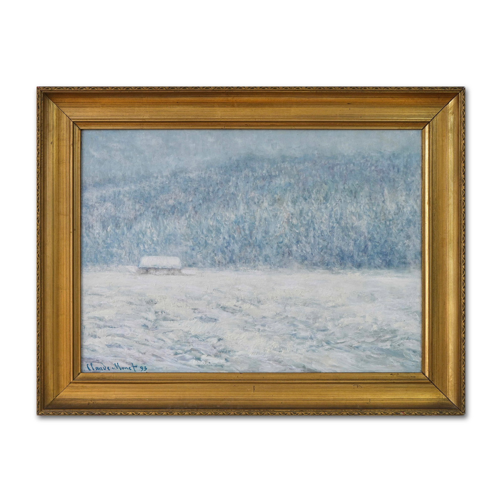 CLAUDE MONET (1840-1926), ATTRIBUTED TO, OIL ON CANVAS: Signed (lower left) Image Dimensions: 19 3/4 x 27 1/2 in (50 x 70 cm) Framed Dimensions: 33 1/2 x 25 5/8 in (85 x 65 cm) This painting comes with COA. Claude Monet, one of the founding figures of the