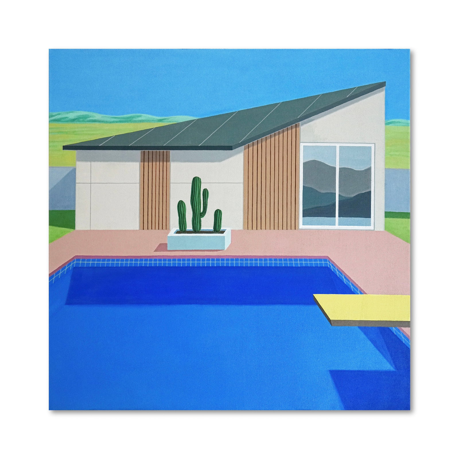 DAVID HOCKNEY (B.1937), ATTRIBUTED TO, OIL ON CANVAS (1 of 3)