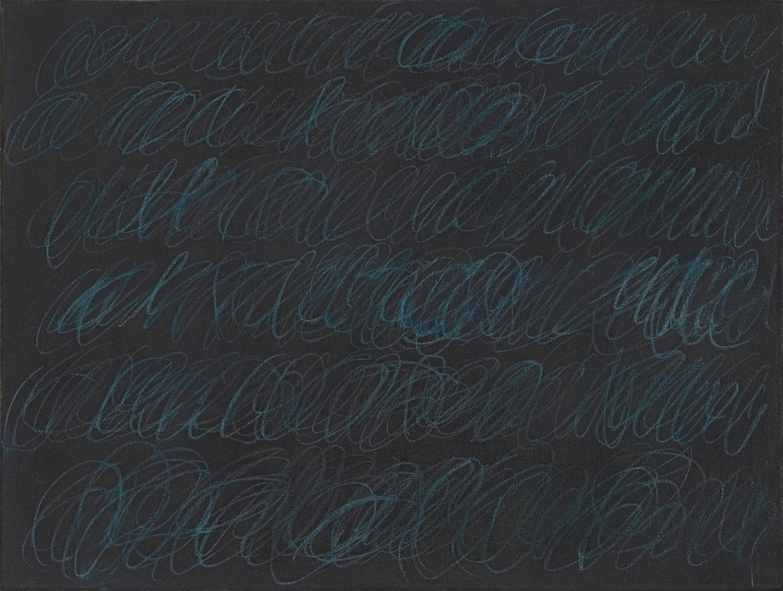 CY TWOMBLY (1928-2011), ATTRIBUTED TO, OIL BASEO HOUSE PAINT AND WAX CRAYON ON CANVAS (1 of 3)