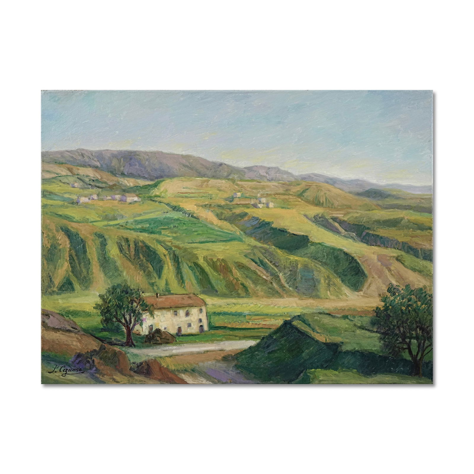 PAUL CÉZANNE (1839-1906), ATTRIBUTED TO, OIL ON CANVAS: Signed (lower left) Image dimensions: 22 1/2 x 30 in (57.3 x 76 cm) This painting comes with COA. Born in 1839 in Aix-en-Provence, Paul Cézanne is revered as a foundational figure bridging Impression