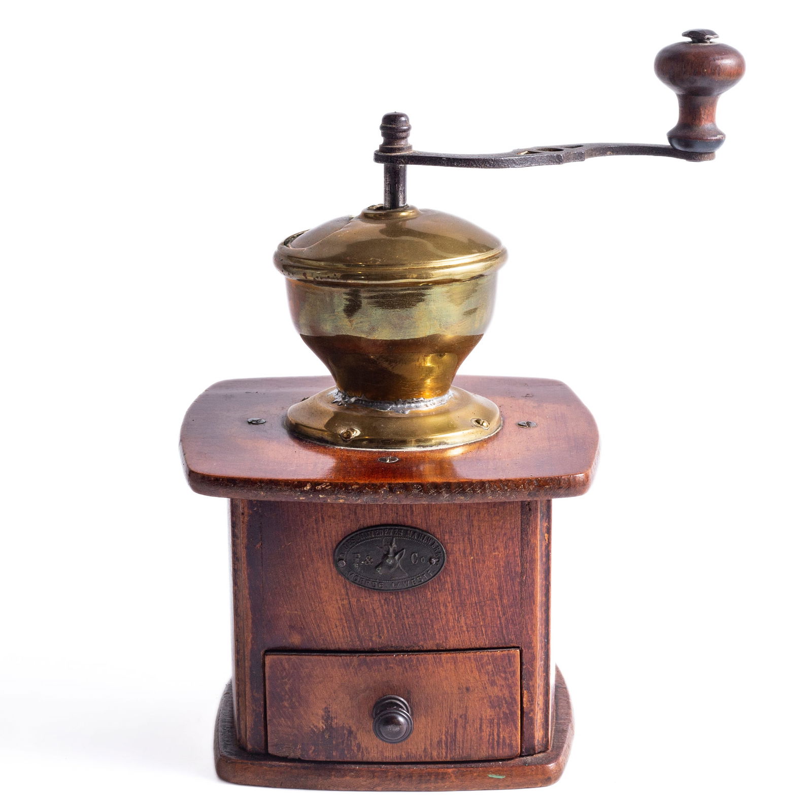 A GERMAN COFFEE GRINDER BY F. & CO., LATE 19TH TO EARLY 20TH CENTURY. (1 of 10)