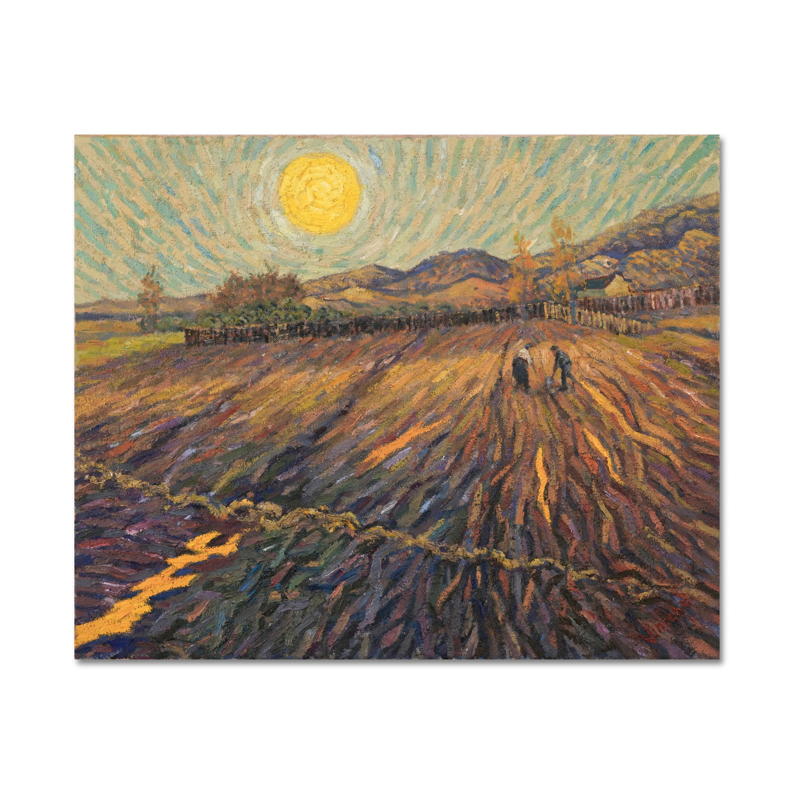 VINCENT VAN GOGH (1853-1890), ATTRIBUTED TO, OIL ON CANVAS: Signed (lower right) This painting comes with COA. Image dimensions: 24 3/4 x 20 1/8 in (63 x 51 cm) Vincent van Gogh, born in the Netherlands in 1853, stands as one of the most influential figures in