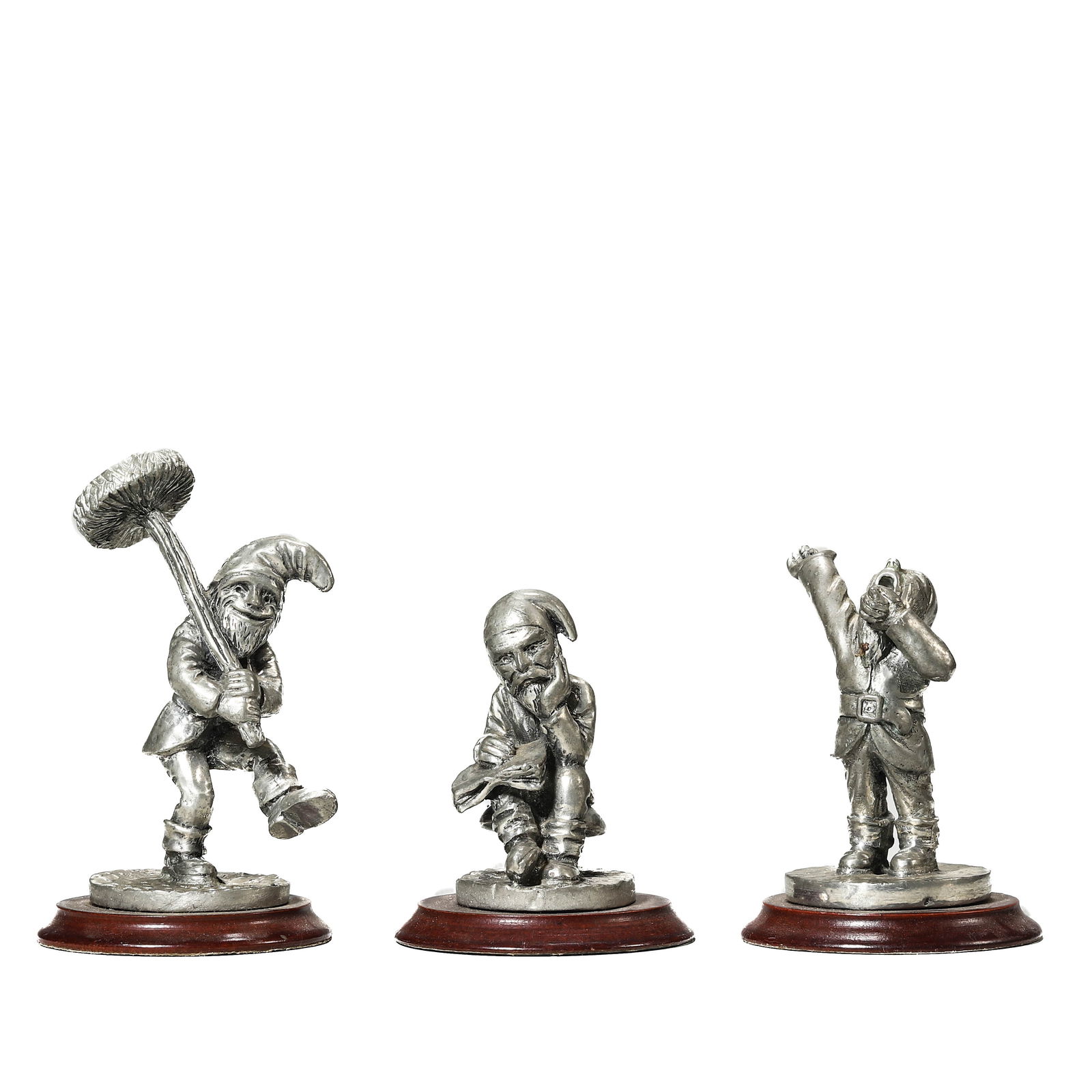 A GROUP OF THREE ENGLISH MINIATURE FIGURES, FINE ART SCULPTURE (1 of 10)