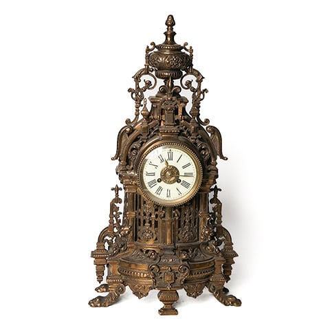 A FRENCH MECHANICAL MANTEL CLOCK, CIRCA 1900 (1 of 9)