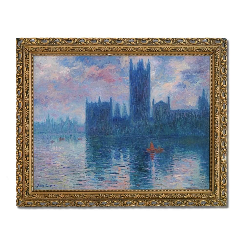 CLAUDE MONET (1840-1926), ATTRIBUTED TO, OIL ON CANVAS: Signed (lower left) Image Dimensions: 23 3/4 x 30 1/4 in (60 x 77 cm) Framed Dimensions: 35 7/8 x 28 3/4 in (91 x 73 cm) This painting comes with COA. Claude Monet, a central figure of Impressionism,