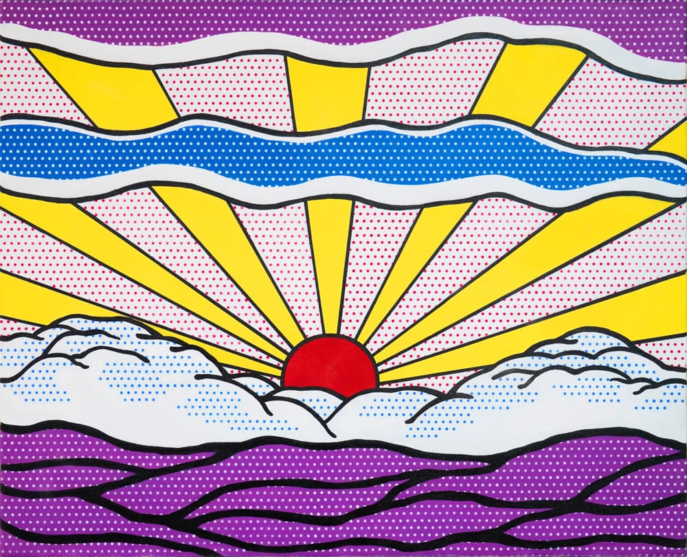 ROY LICHTENSTEIN (1923-1997), ATTRIBUTED TO, OIL AND MAGNA ON CANVAS: IMAGE DIMENSIONS: 34 X 42 IN. (86.4 X 106.7 CM)SIGNED ON THE VERSOTHIS PAINTING COMES WITH COA.ROY LICHTENSTEIN WAS A LEADING FORCE IN THE AMERICAN POP ART MOVEMENT, KNOWN FOR TRANSFORMING EVERYDAY MA