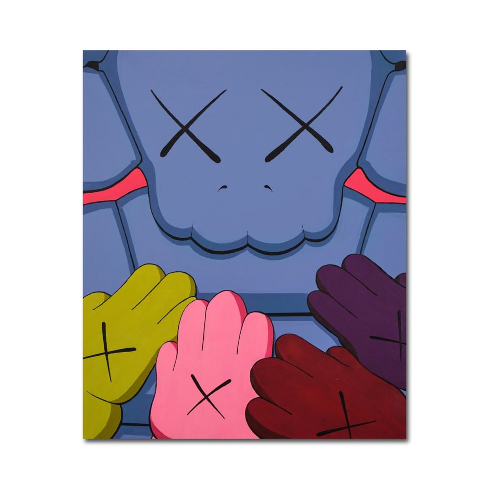 KAWS (B.1974), ATTRIBUTED TO, ACRYLIC ON CANVAS: Signed (verso) This painting comes with COA. Image Dimensions: 35 7/8 x 29 7/8 in (91 x 76 cm) KAWS, born Brian Donnelly in 1974, is one of the most influential contemporary artists operating at the i