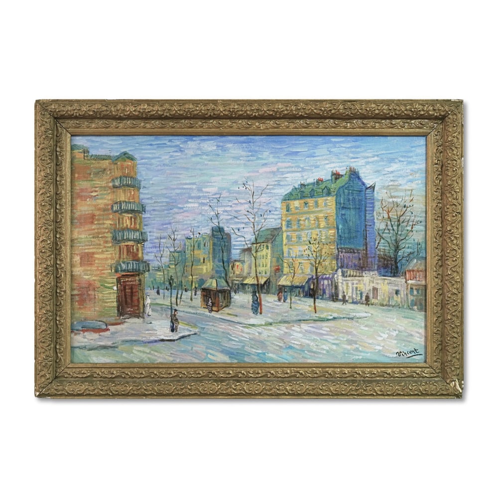 VINCENT VAN GOGH (1853-1890), ATTRIBUTED TO, OIL ON CANVAS: Signed (lower right) Image Dimensions: 17 x 26 1/2 in (43.5 x 67 cm) Framed Dimensions: 31 1/8 x 21 5/8 in (79 x 55 cm) This painting comes with COA. Vincent van Gogh (1853-1890) stands as one of the