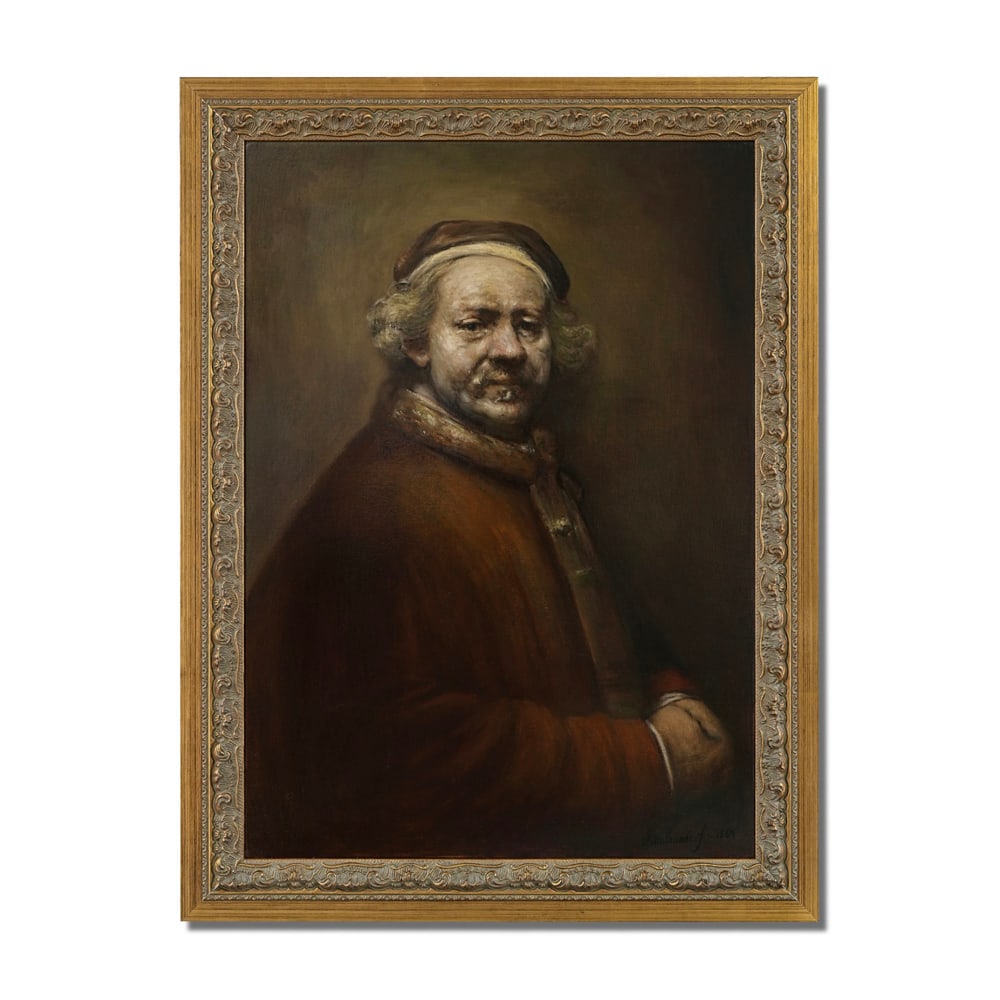 REMBRANDT VAN RIJN (1606-1669), ATTRIBUTED TO, OIL ON CANVAS: Signed (lower right) Image Dimensions: 27 3/4 x 19 3/4 in (70.5 x 50 cm) This painting comes with COA. Rembrandt van Rijn stands as one of the most profound and psychologically penetrating painters in