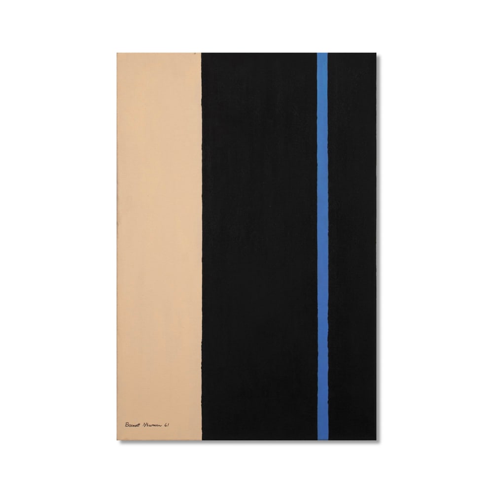 BARNETT NEWMAN (1905-1970), ATTRIBUTED TO, OIL ON CANVAS: Signed (lower left) Image Dimensions: 35 7/8 x 24 in (91 x 61 cm) This painting comes with COA. Barnett Newman stands among the most influential figures of postwar American abstraction, a central forc