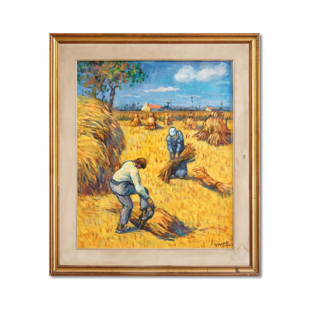 VINCENT VAN GOGH (1853-1890), ATTRIBUTED TO, OIL ON CANVAS: Signed (lower right) Image Dimensions: 60 x 50 cm (23 3/4 x 19 3/4 in) Framed Dimensions: 76 x 66 cm (29 7/8 x 26 in) This painting comes with COA. Vincent van Gogh, born in 1853 in Zundert, Netherlan