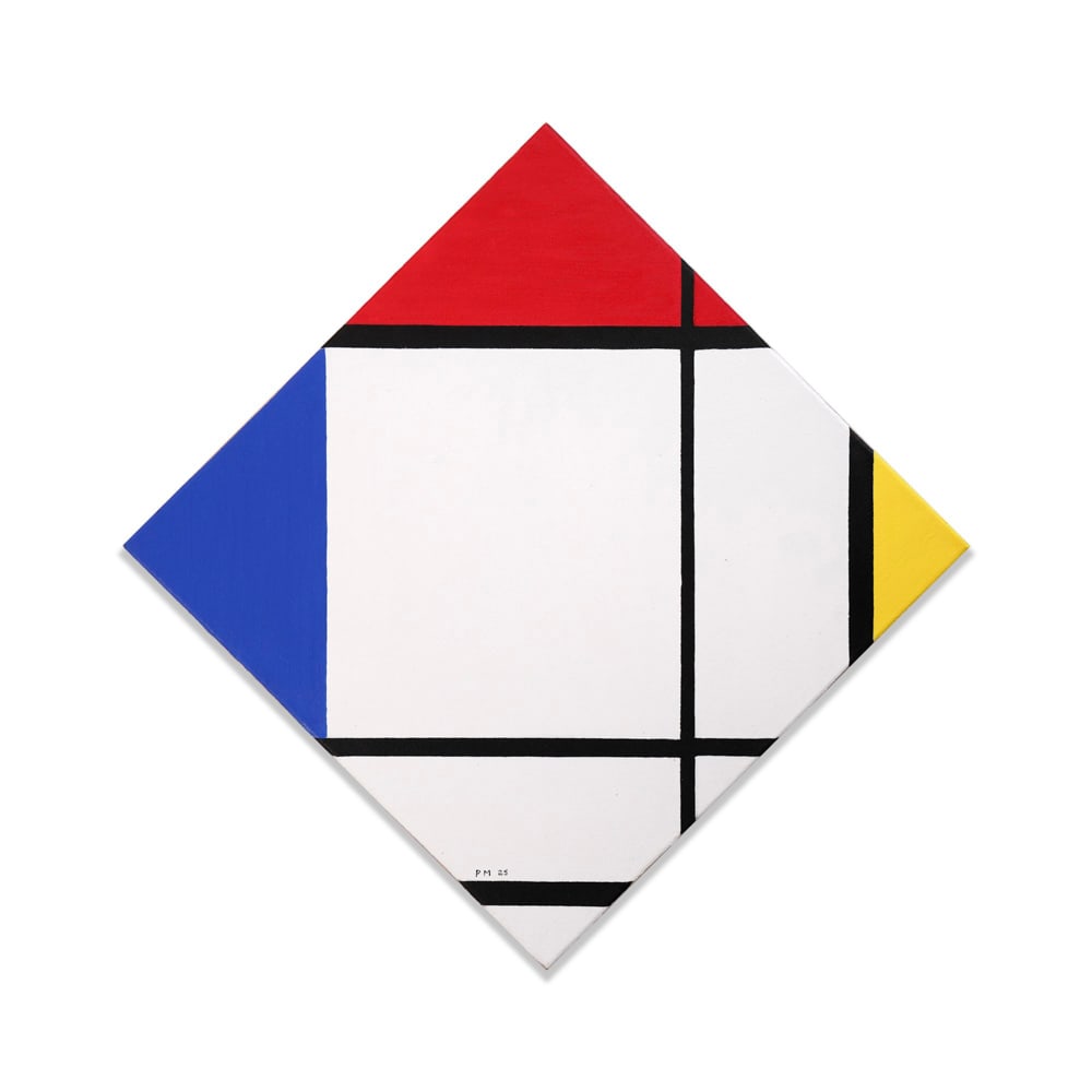 PIET MONDRIAN (1872-1944), ATTRIBUTED TO, OIL ON CANVAS: Image Dimensions: 30 3/8 x 30 3/8 in (77 x 77 cm) Signed (lower left) This painting comes with COA. Piet Mondrian is one of the most influential pioneers of 20th-century abstract art, renowned for est