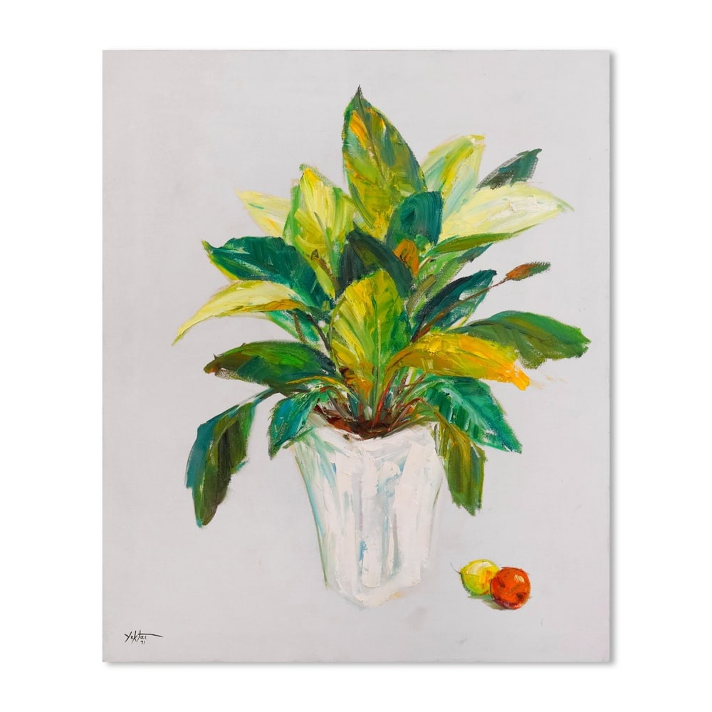 MANOUCHER YEKTAI (1921-2019), ATTRIBUTED TO, OIL ON CANVAS: Image Dimensions: 117 cm x 97 cm (46 x 38 1/4 in) Signed (lower left) This painting comes with COA. Manoucher Yektai was an Iranian-born artist known for his expressive use of color and texture in his