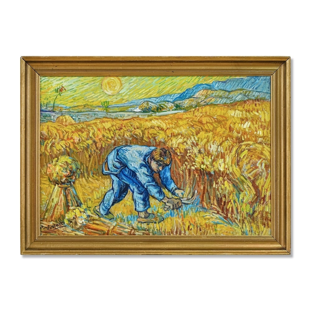VINCENT VAN GOGH (1853-1890), ATTRIBUTED TO, OIL ON CANVAS: Signed (lower left) Image Dimensions: 18 x 25 3/4 in (45.5 x 65.5 cm) Framed Dimensions: 21 1/4 x 28 7/8 in (54 x 73.5 cm) This painting comes with COA. Vincent van Gogh's Le Moissonneur stands among