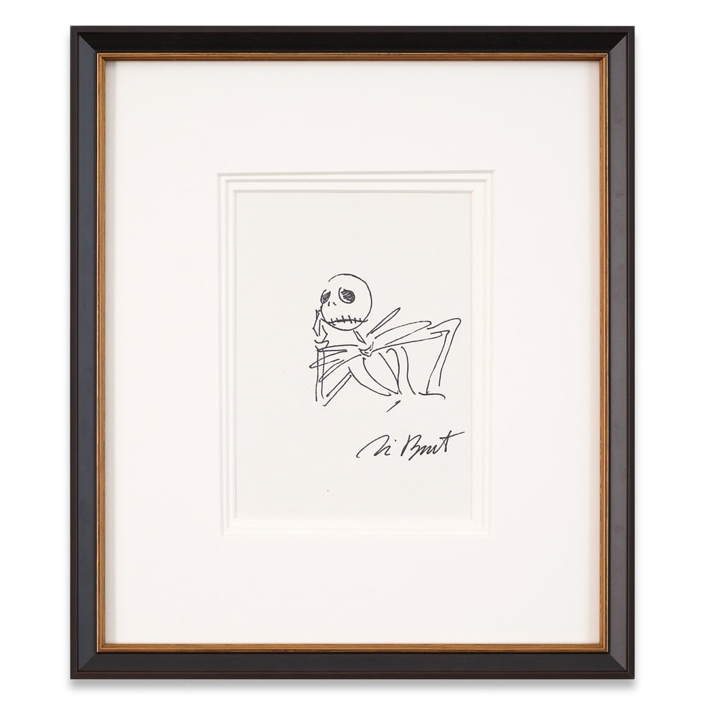 TIM BURTON SIGNED SKETCH: - Provenance and Authentication: This collectible has undergone a rigorous forensic evaluation. The signatures were carefully analyzed across multiple criteria, including ink deposition, material agin