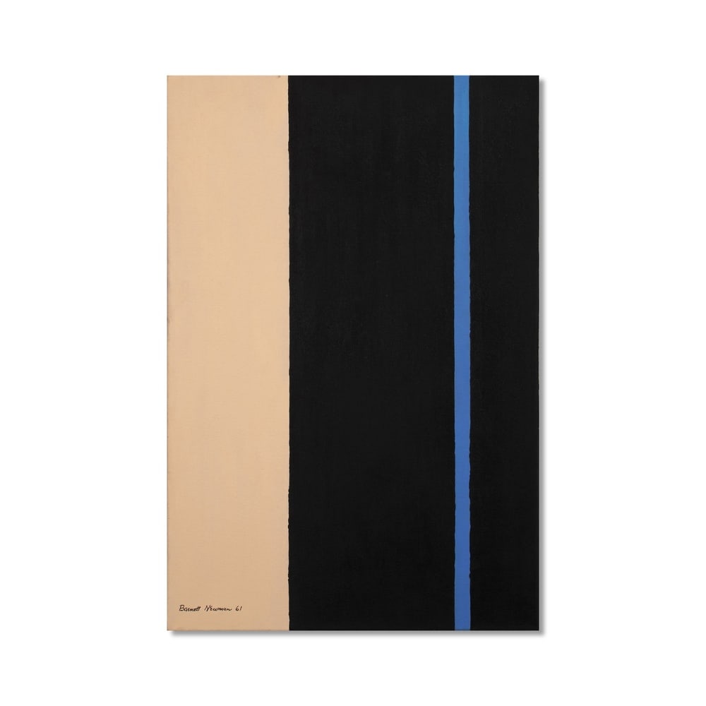 BARNETT NEWMAN (1905-1970), ATTRIBUTED TO, OIL ON CANVAS: Signed (lower left) Image Dimensions: 35 7/8 x 24 in (91 x 61 cm) This painting comes with COA. Barnett Newman stands among the most influential figures of postwar American abstraction, a central forc