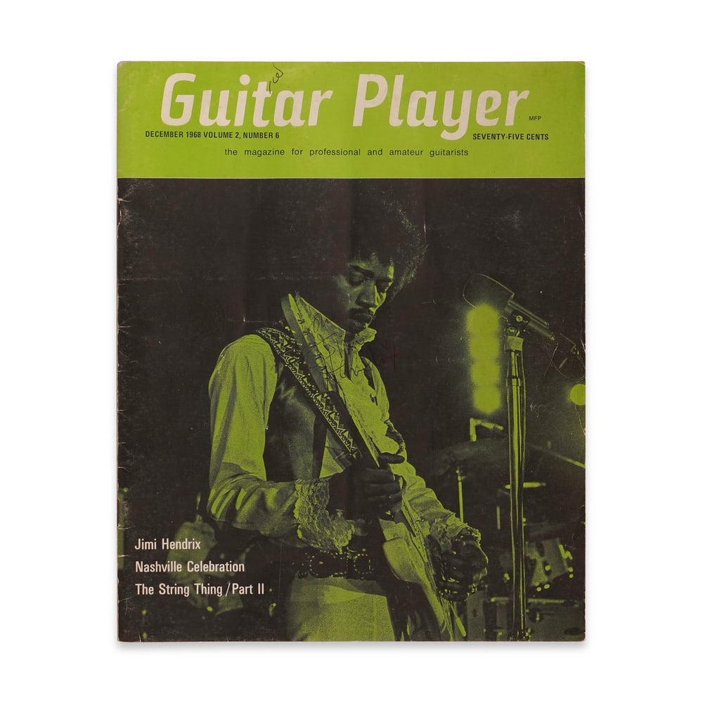 JIMI HENDRIX SIGNED "GUITAR PLAYER" MAGAZINE, DECEMBER 1968 (1 of 4)