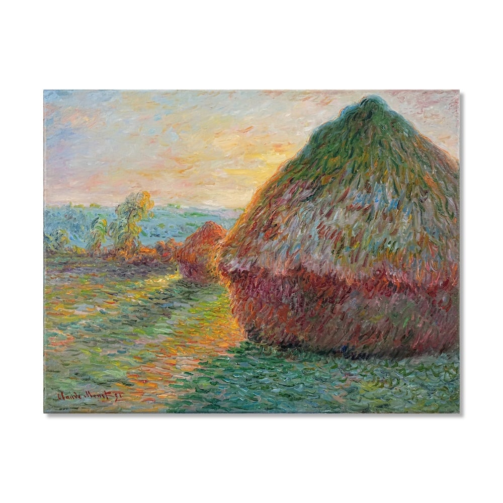 CLAUDE MONET (1840-1926), OIL ON CANVAS: Signed (lower left) Image Dimensions: 20 1/8 x 26 in (51 x 66 cm) This painting comes with COA. Claude Monet's Les Meules belongs to the celebrated series of haystack paintings that stand among the mo