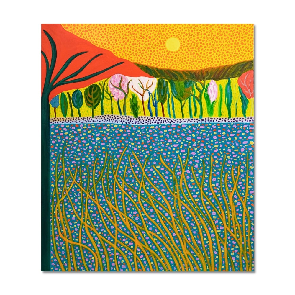 MATTHEW WONG (1984-2019), ATTRIBUTED TO, OIL ON CANVAS: Signed (verso) Image Dimensions: 47 1/4 x 40 1/2 in (120 x 103 cm) This painting comes with COA. This vibrant composition by Matthew Wong exemplifies his unique ability to synthesize color, emotion, a