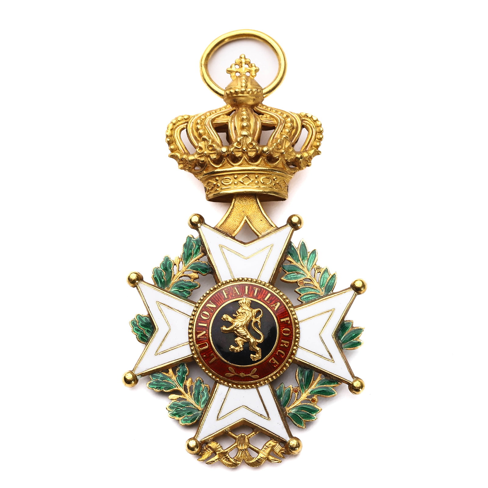A BELGIAN ORDER OF THE CROWN, COMMANDER'S BADGE, CIRCA 1900, EARLY 20TH CENTURY. - 7