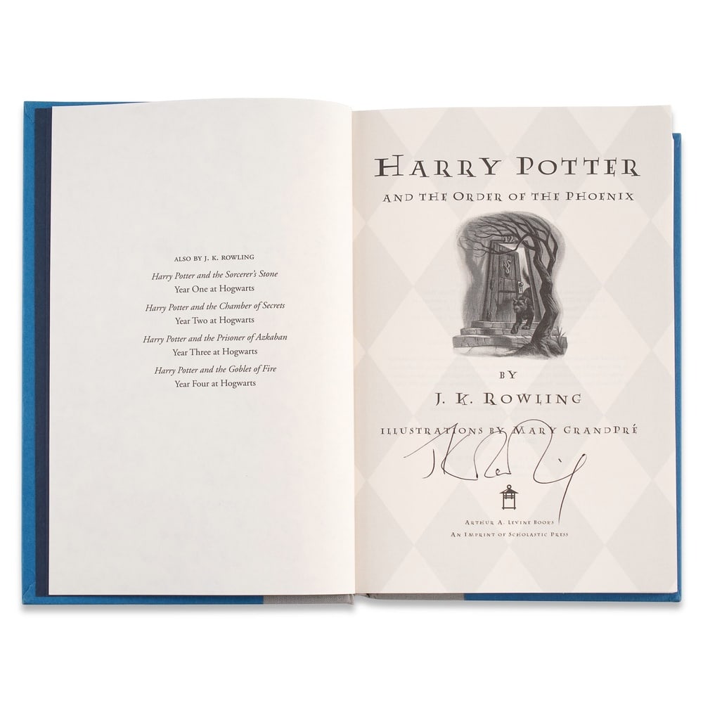 J.K. ROWLING SIGNED "HARRY POTTER AND THE ORDER OF THE PHOENIX" FIRST EDITION - 3