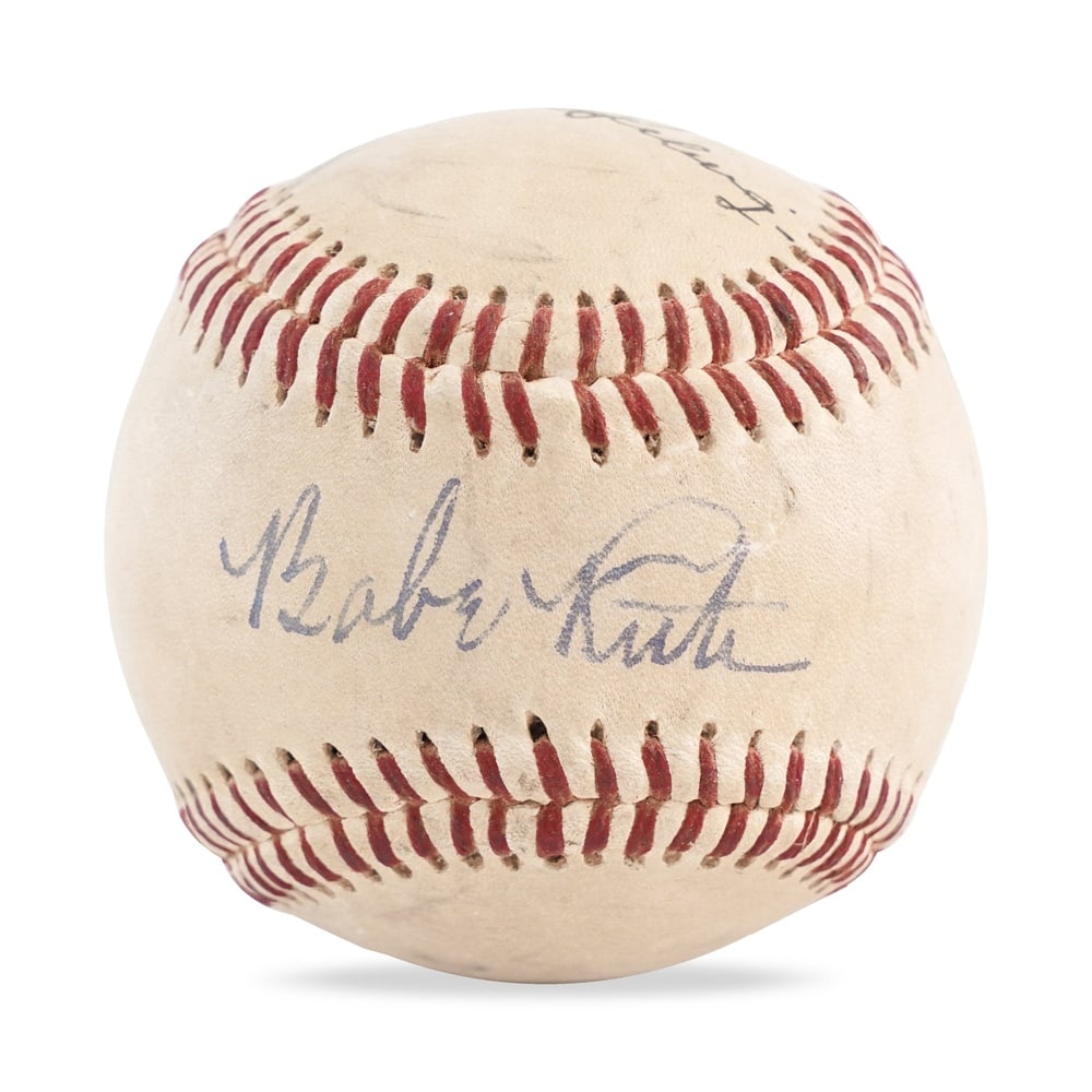 BABE RUTH & LOU GEHRIG SIGNED OFFICIAL AMERICAN LEAGUE BASEBALL - 2